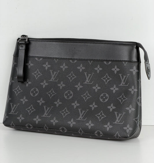 Louis Vuitton Voyage Souple Pochette Bag in LV Monogram Eclipse Canvas NFC YS-10