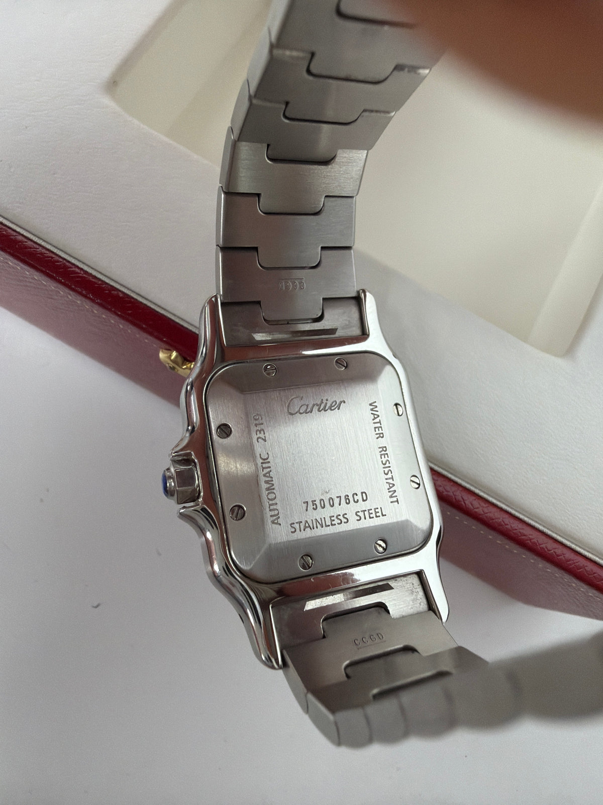 Cartier Santos Galbée 2319 29mm medium stainless steel with box