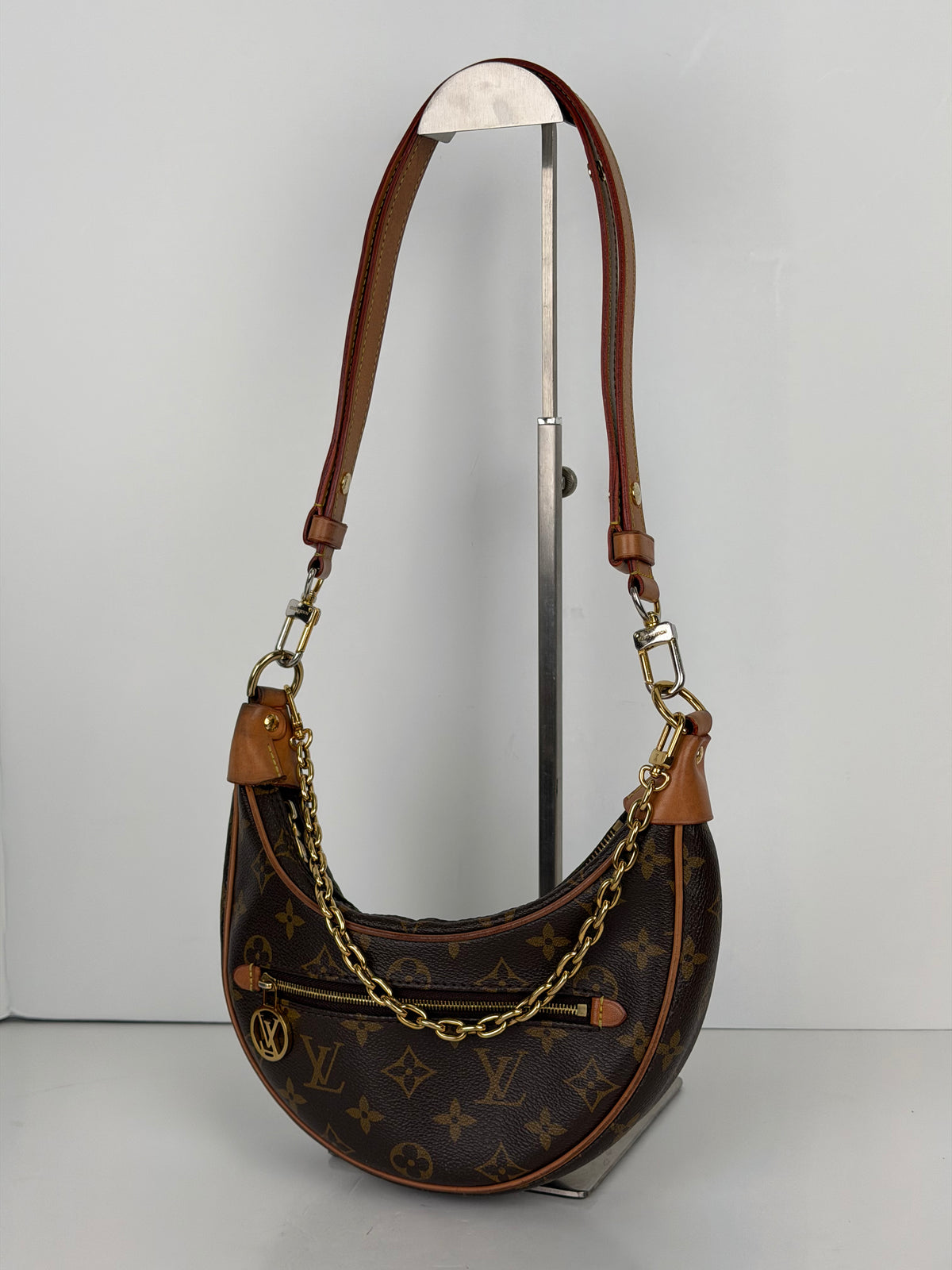 Louis Vuitton Loop Shoulder Bag in Brown LV Monogram Coated Canvas NFC YC2