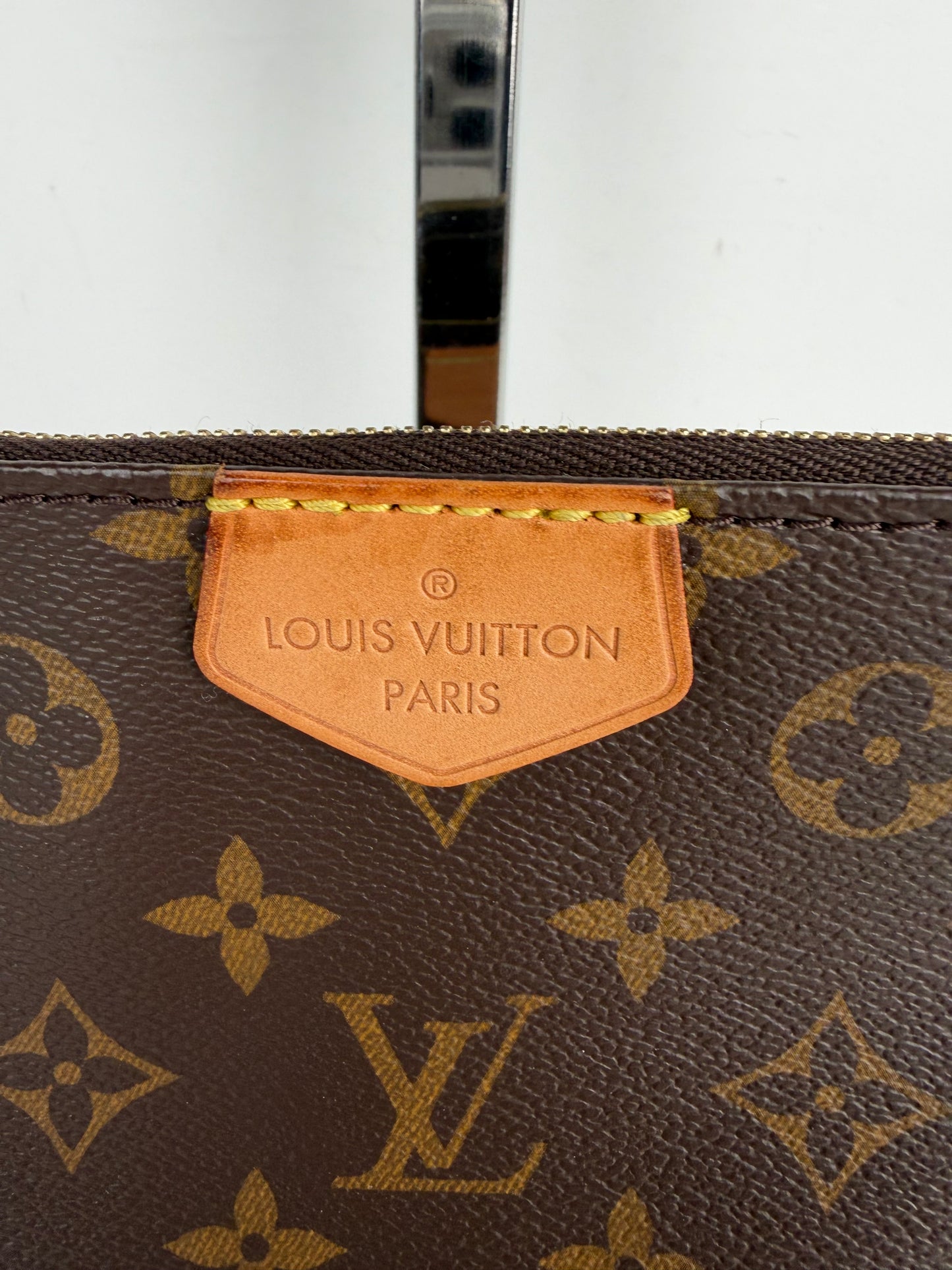 Louis Vuitton Multi Pochette Bag in Khaki & Brown LV Monogram Coated Canvas NFC C-9