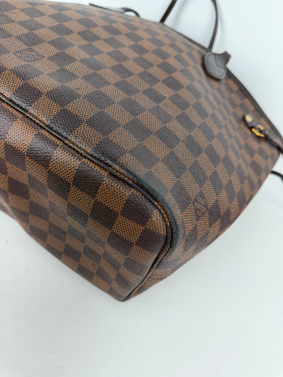 Louis Vuitton Neverfull MM Tote Bag in Damier Ebene Brown Coated Canvas 2011 YC8