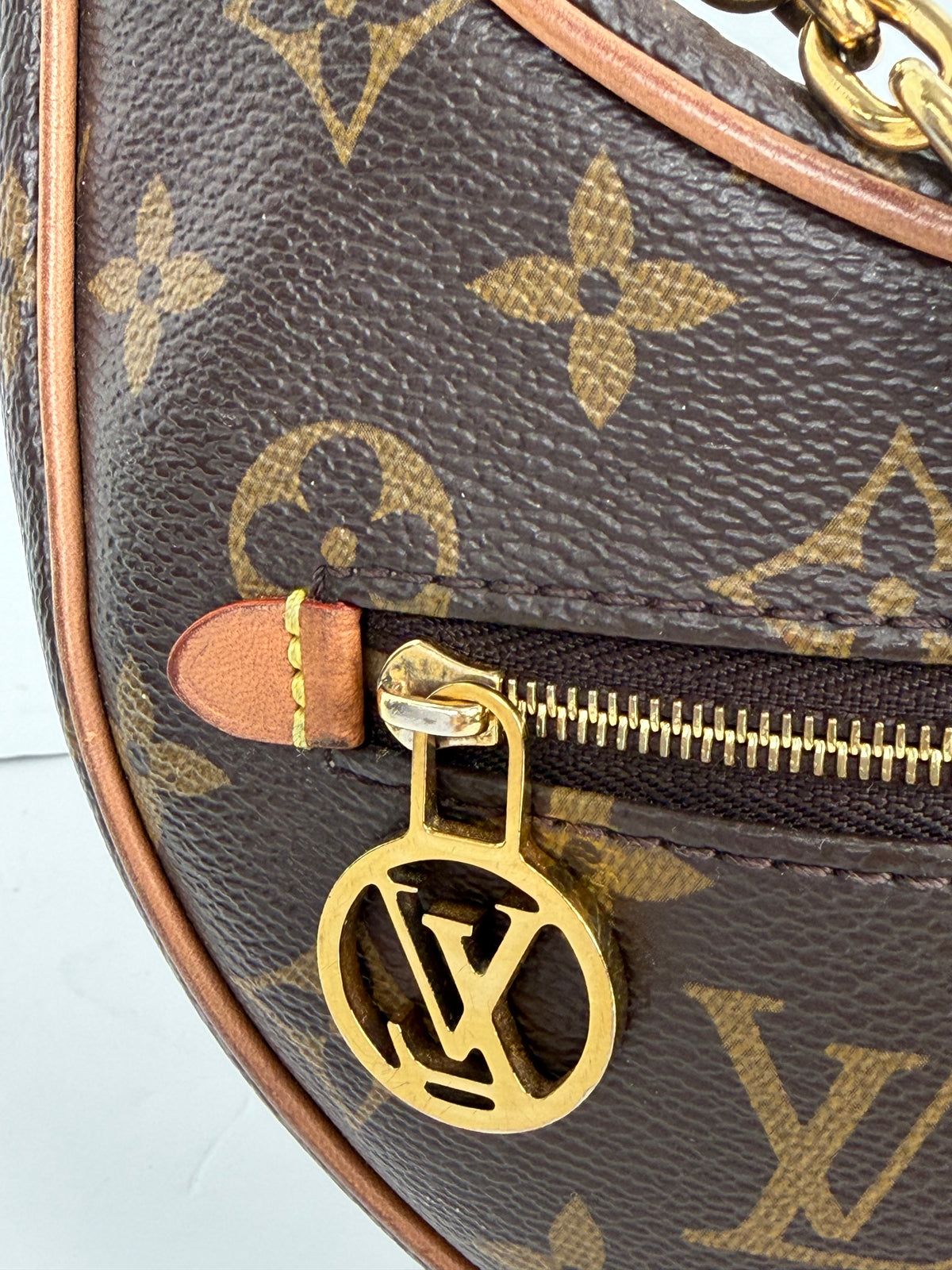 Louis Vuitton Loop Shoulder Bag in Brown LV Monogram Coated Canvas NFC YC2