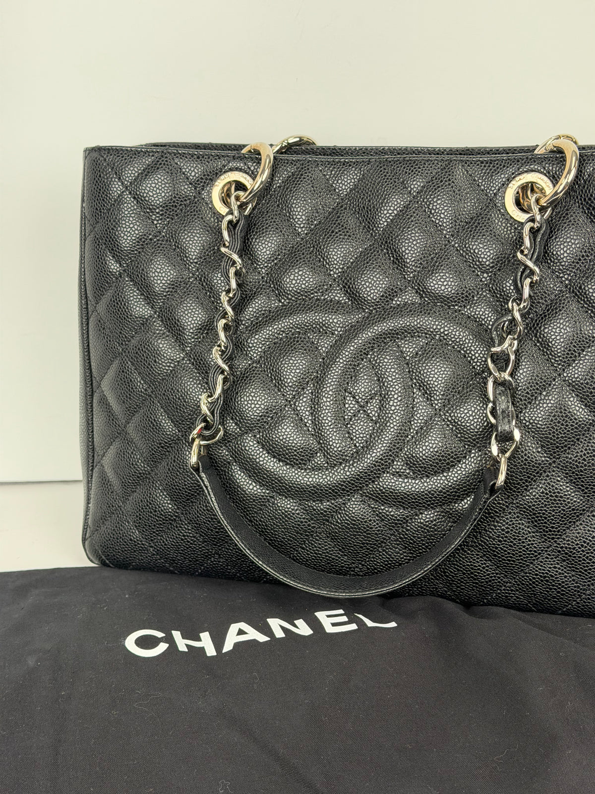 Chanel Grand Shopping Tote Bag in Black Caviar Leather 2010-2011 YF5