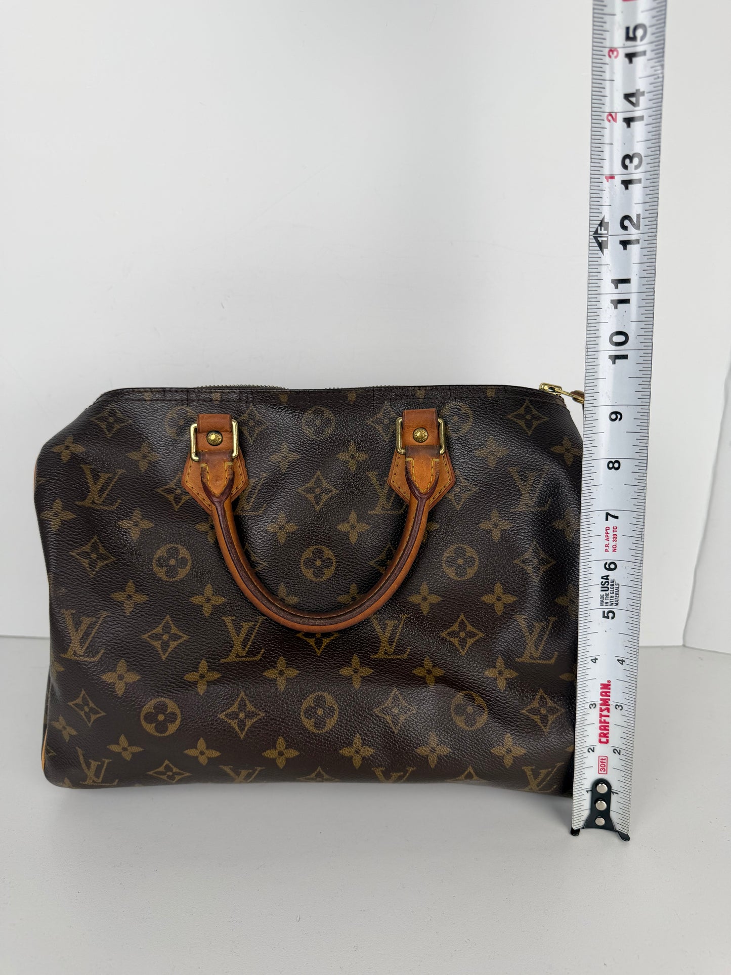 Louis Vuitton Speedy 30 Handbag Vintage in LV Monogram Coated Canvas 2006 YS