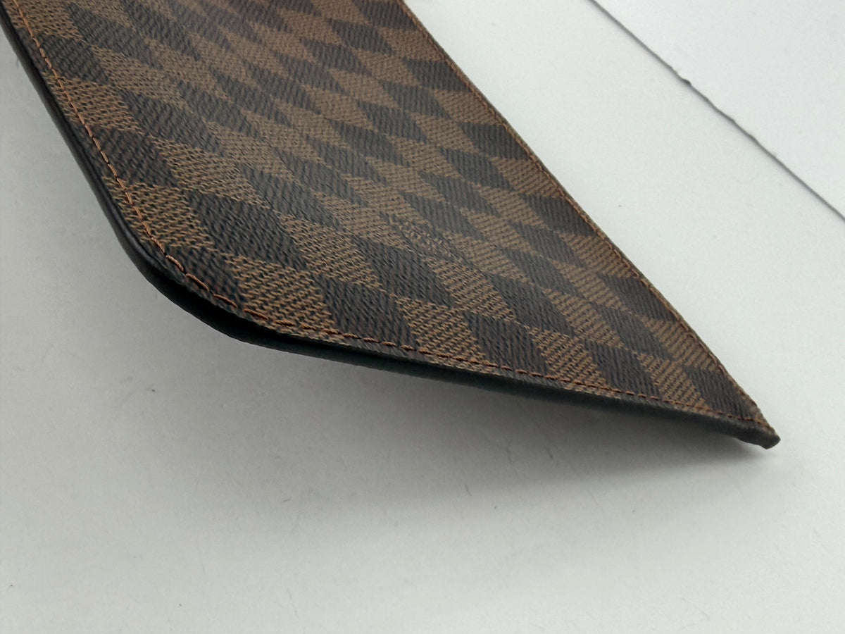 Louis Vuitton Neverfull Pouch in Damier Ebene Coated Canvas YK-2