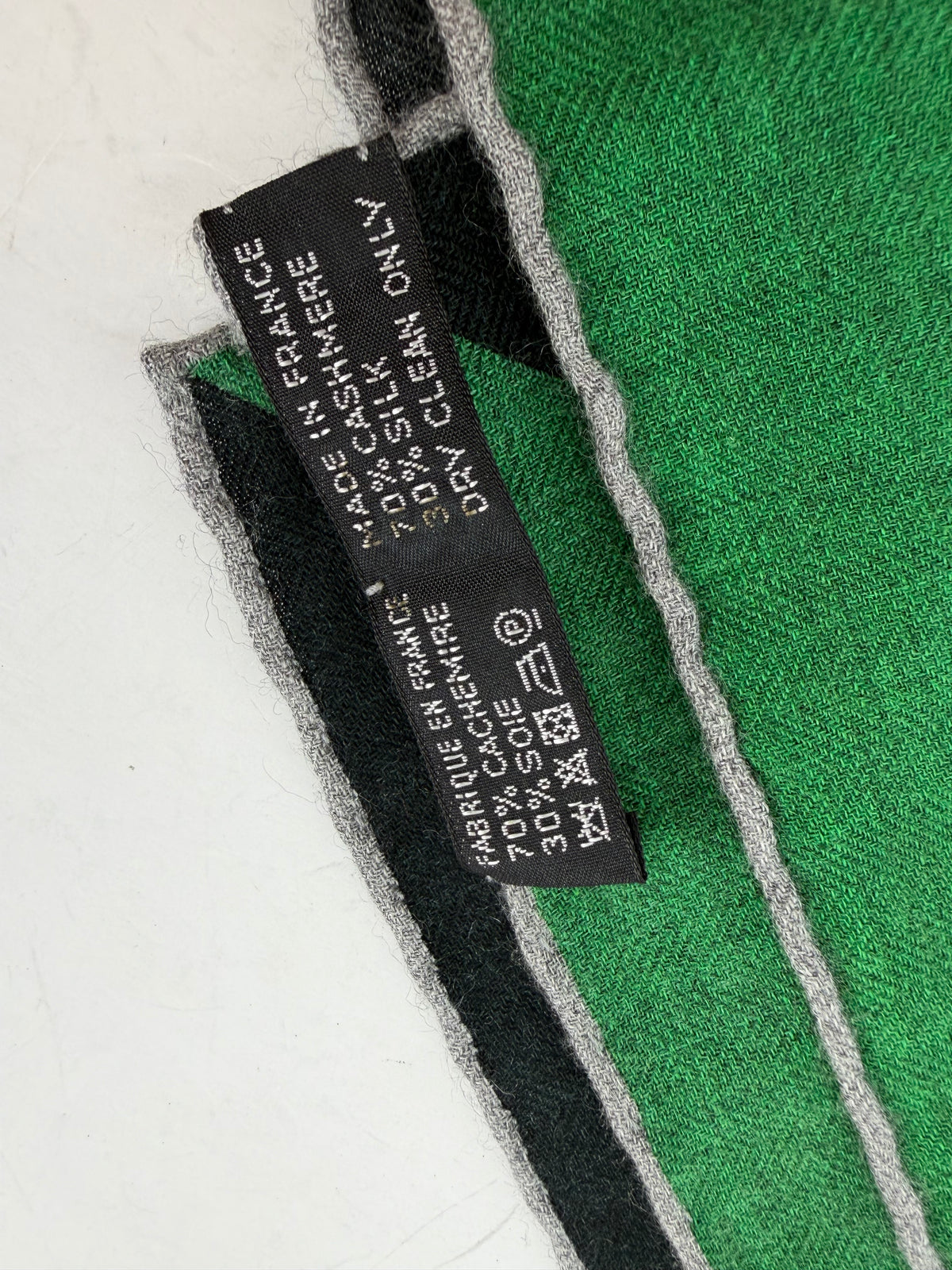 Hermes Shawl in Grey Cashmere & Silk Y