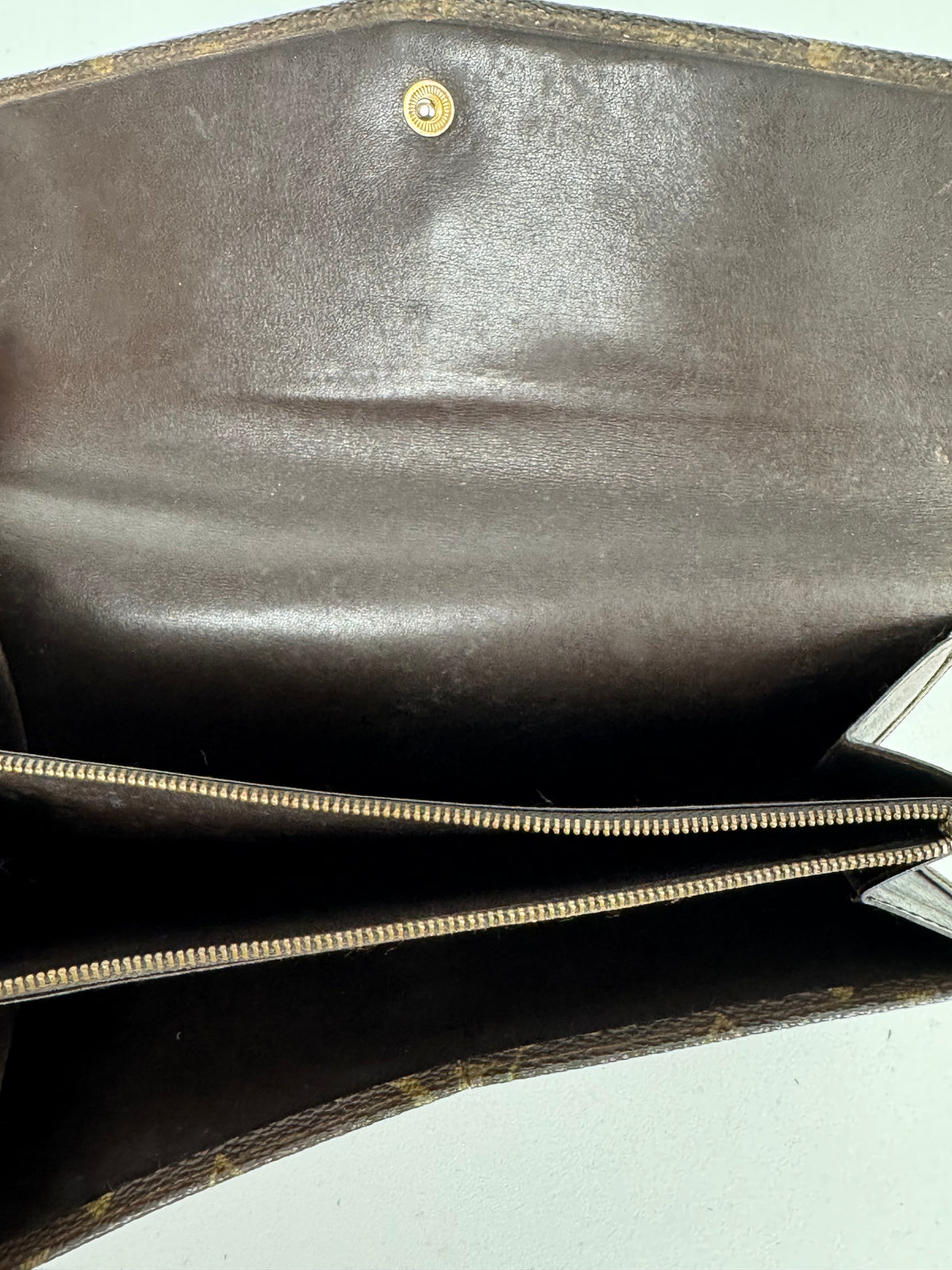Louis Vuitton Long Wallet in Brown Monogram Coated Canvas Vintage K1
