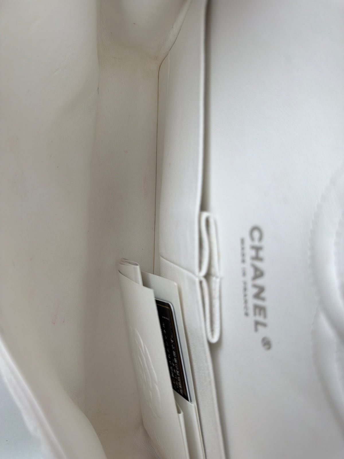 Chanel Caviar Quilted Medium Double Flap Bag in White 2020 D-6