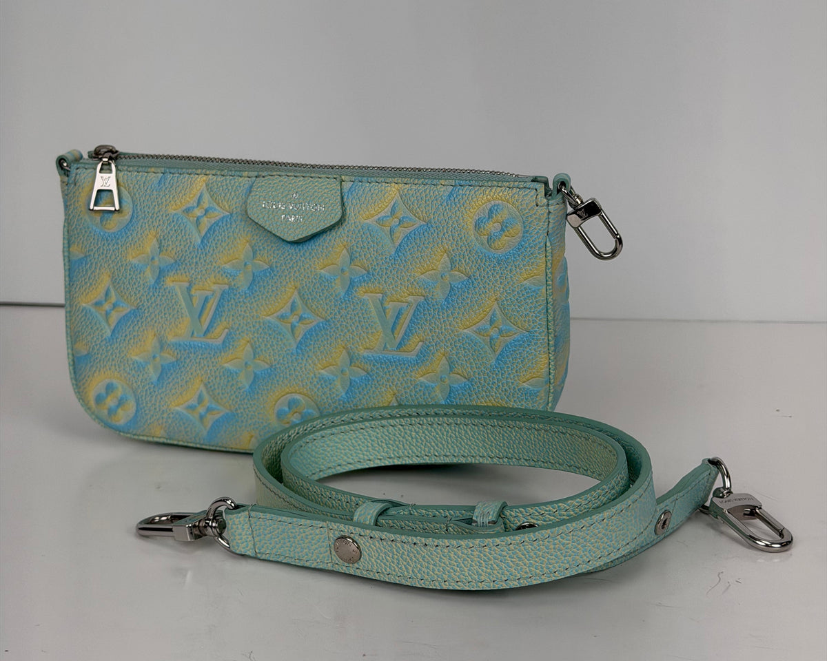 Louis Vuitton Summer Stardust Multi Pochette in Water Green Empreinte Monogram NFC Y