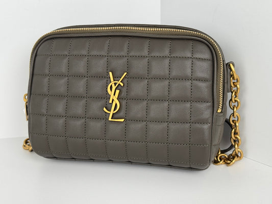 Saint Laurent Lambski Quilted Cassandre Mini Camera Bag