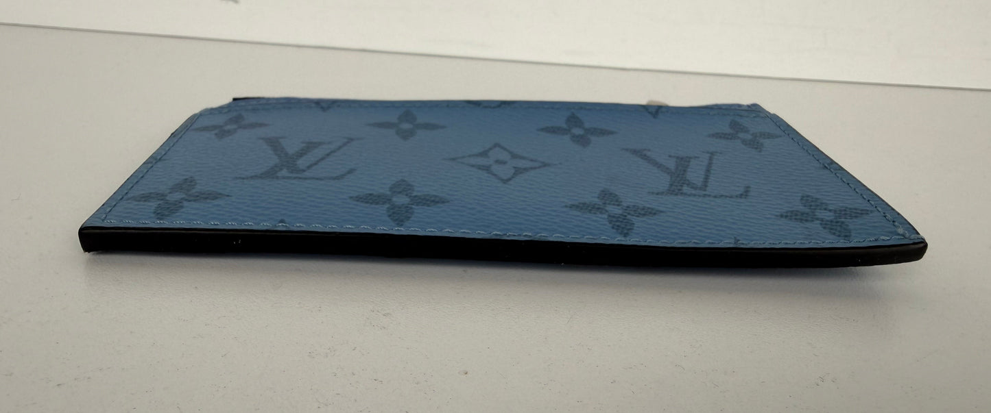 Louis Vuitton Taigarama Coin Card Holder in Blue LV Monogram Canvas NFC Y