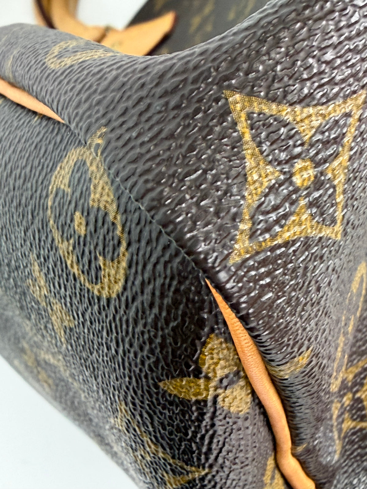 Louis Vuitton Speedy 35 Bag in Brown LV Monogram Coated Canvas 2014 YE6