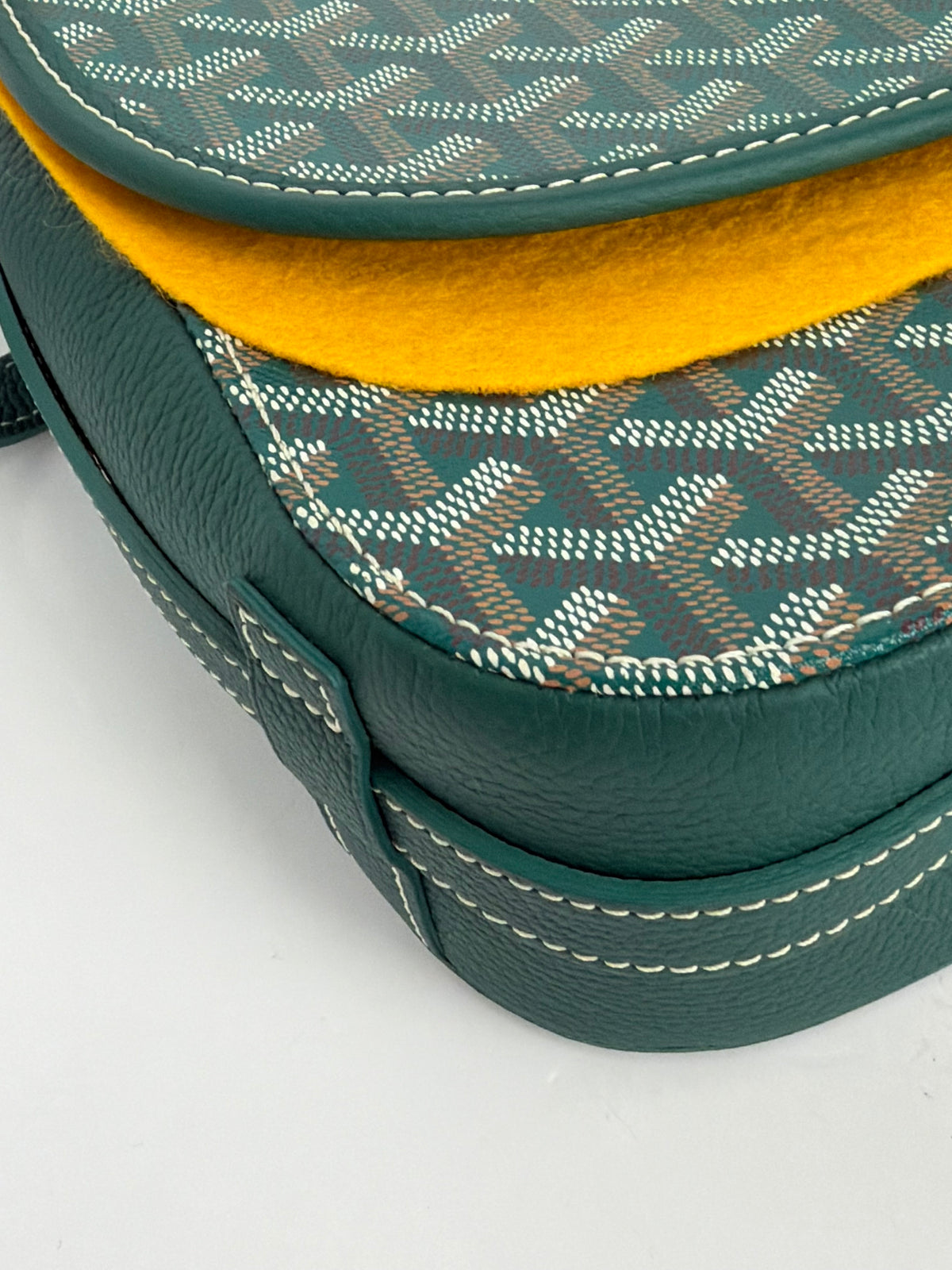 Goyard Belvedere MM Messenger Bag in Green Goyardine Coated Canvas YE-5