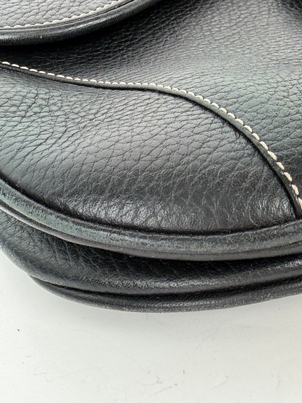 Christian Dior Double Saddle Bag in Black Leather YF1