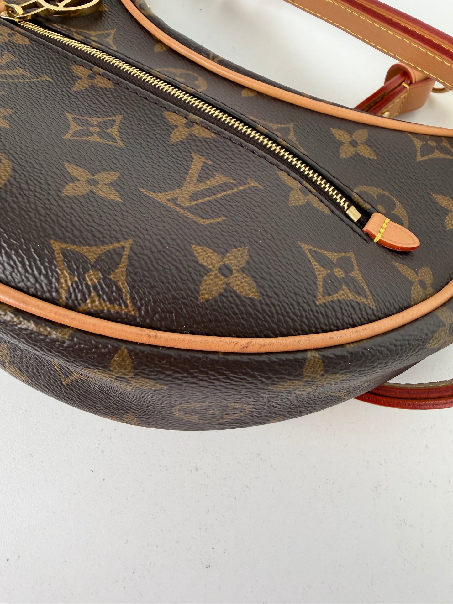 Louis Vuitton Loop Shoulder Bag in Brown LV Monogram Coated Canvas NFC YE-1