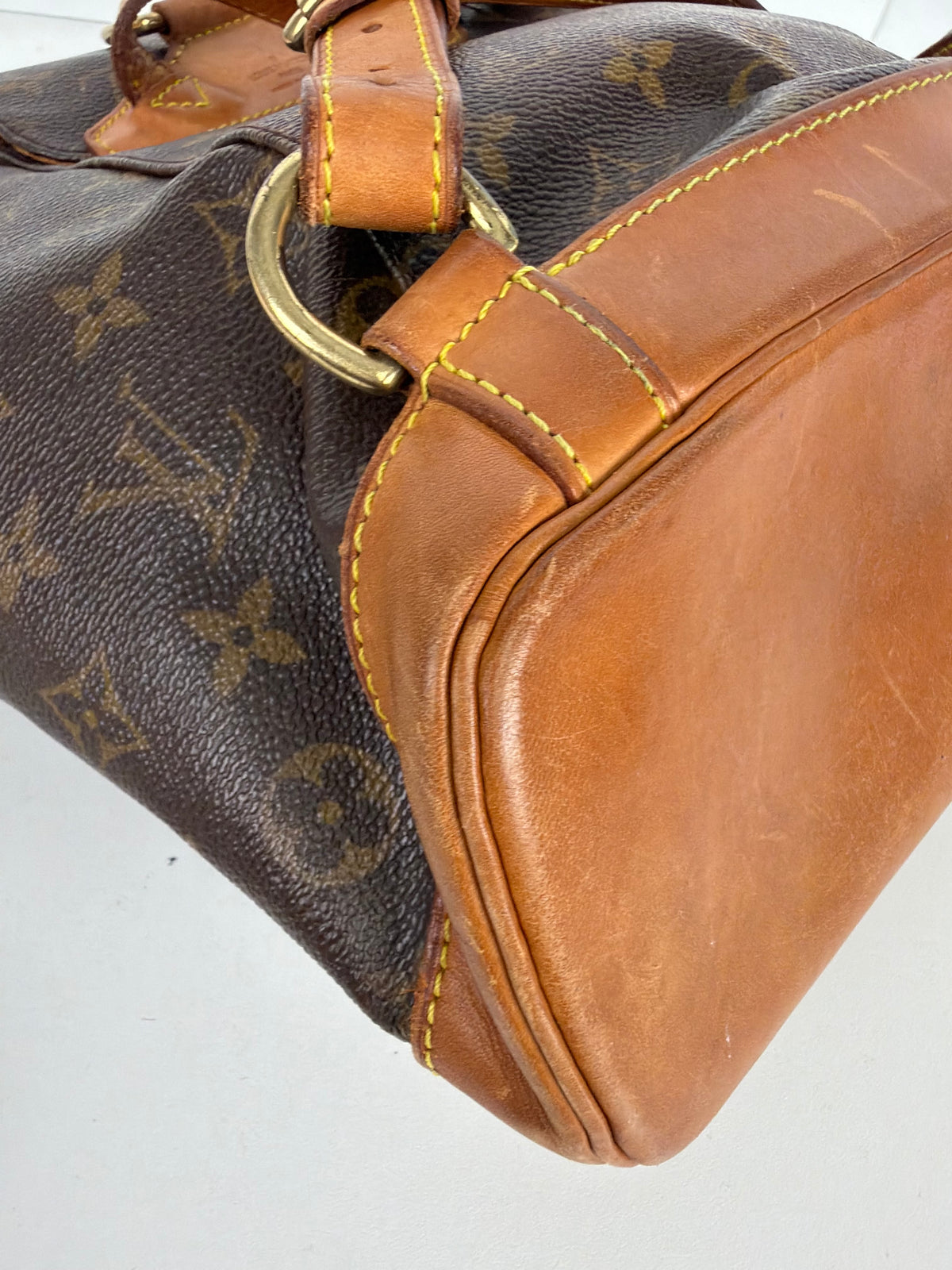 Louis Vuitton Monogram Montsouris Backpack Brown Coated Canvas 1999