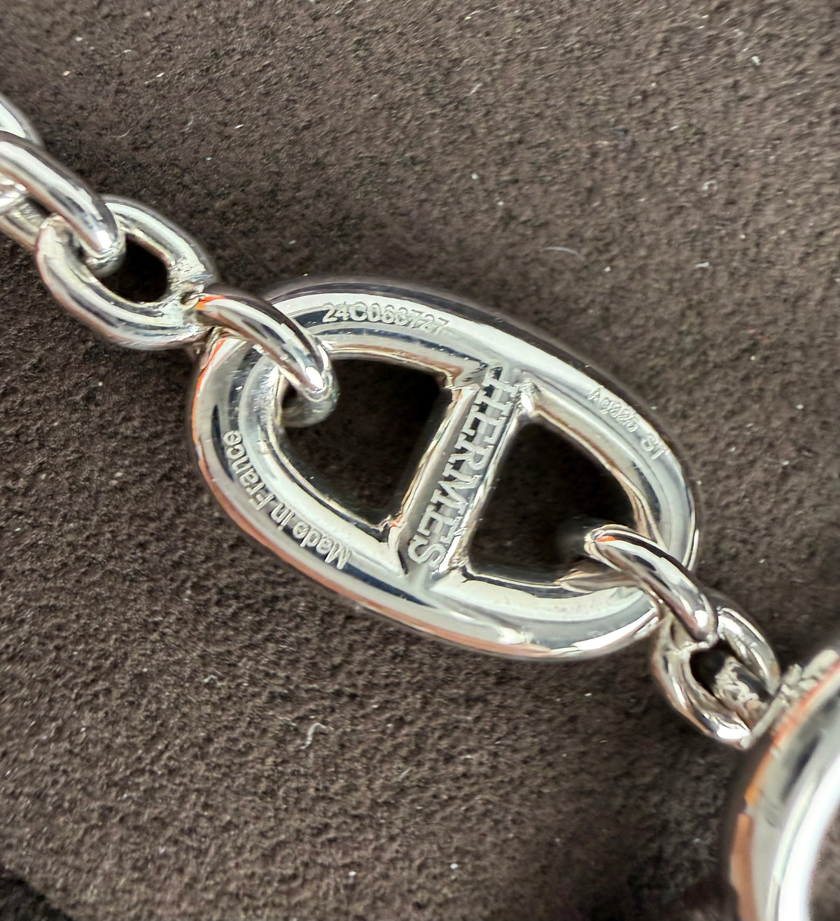 Hermes Farandole Link Bracelet in Sterling Silver with Chaine Dancre Toggle Clasp K3