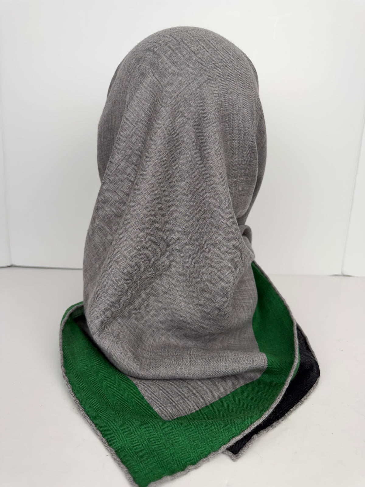 Hermes Shawl in Grey Cashmere & Silk Y