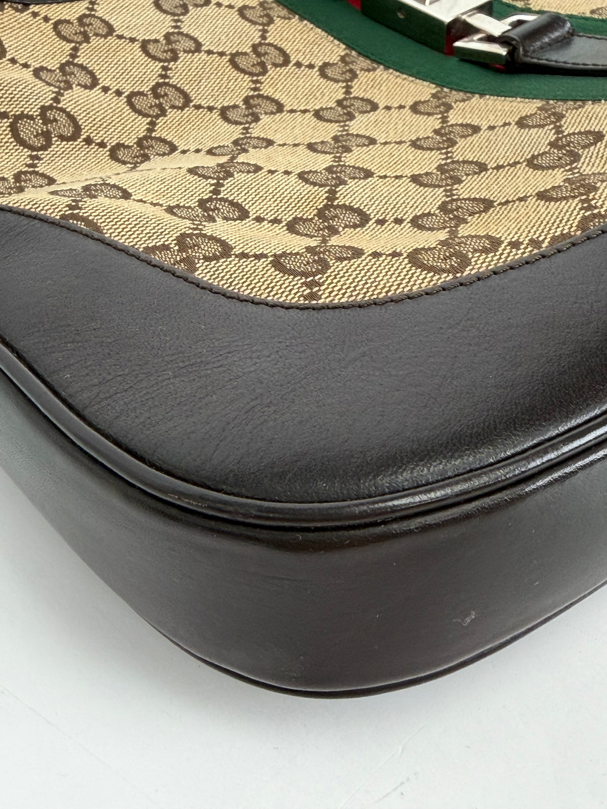 Gucci Jackie Shoulder Bag Vintage in Brown GG Canvas YU-3