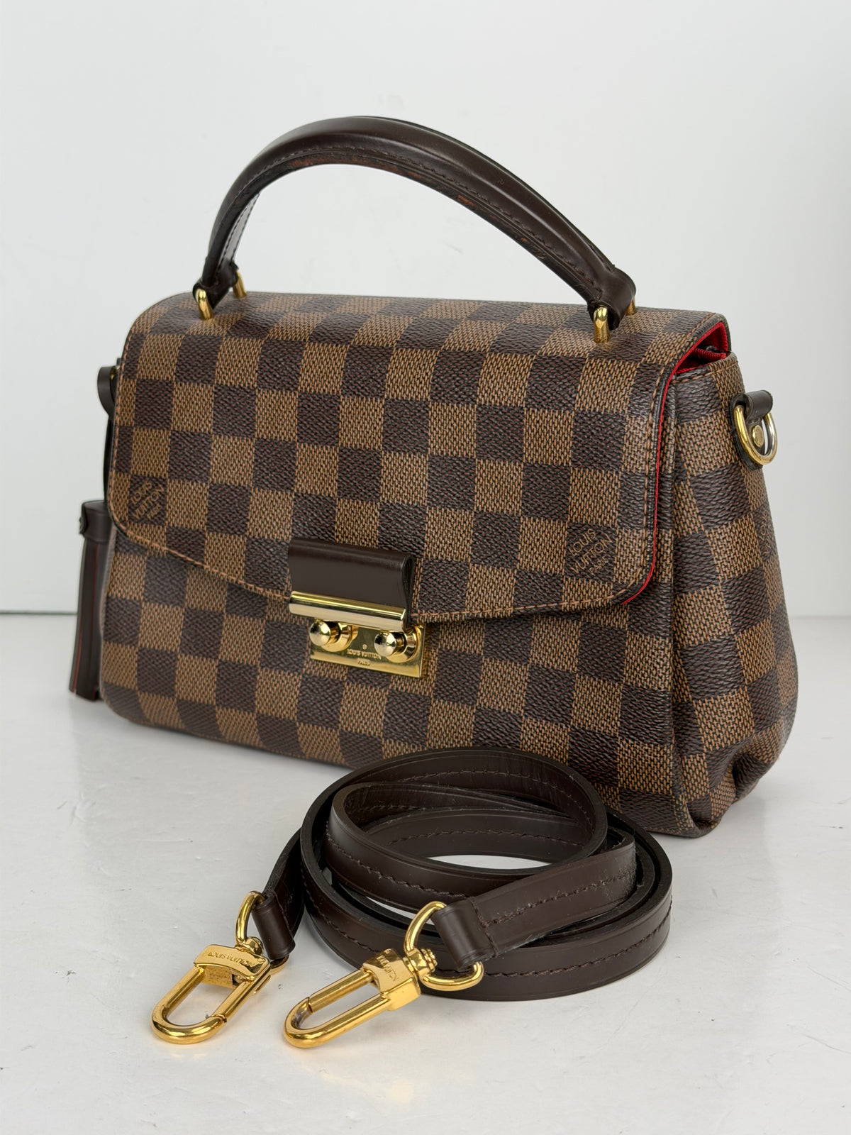 Louis Vuitton Croisette Handbag in Damier Ebene Coated Canvas NFC YE6