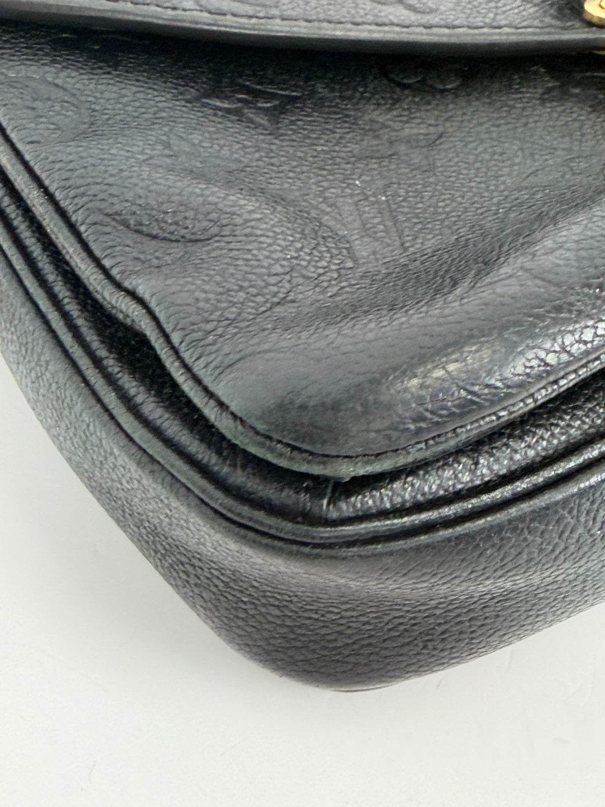 Louis Vuitton Pochette Metis Bag in Black Monogram Empreinte Leather NFC YE-5