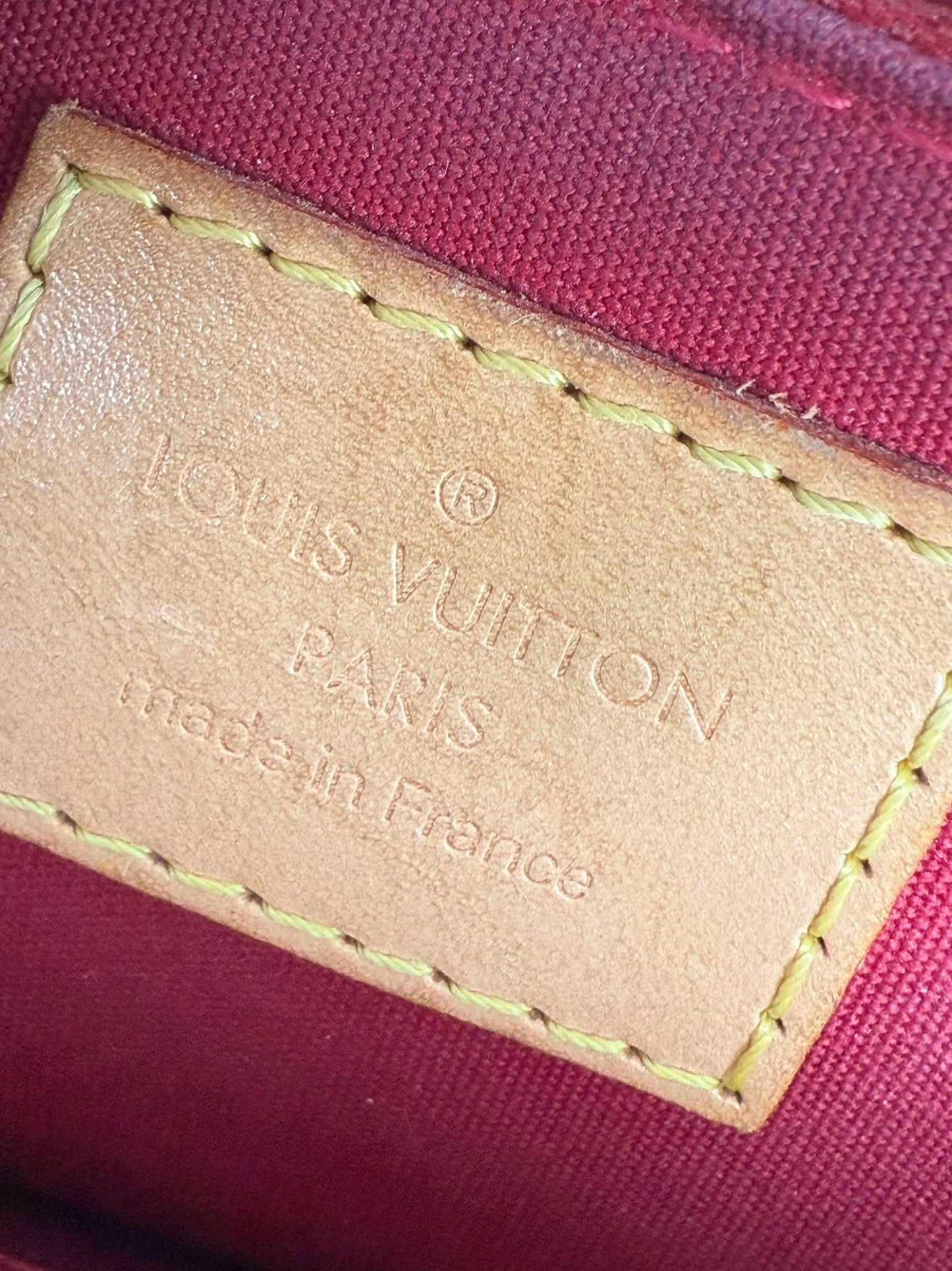 Louis Vuitton Alma BB Patent Leather Dark Red Bag