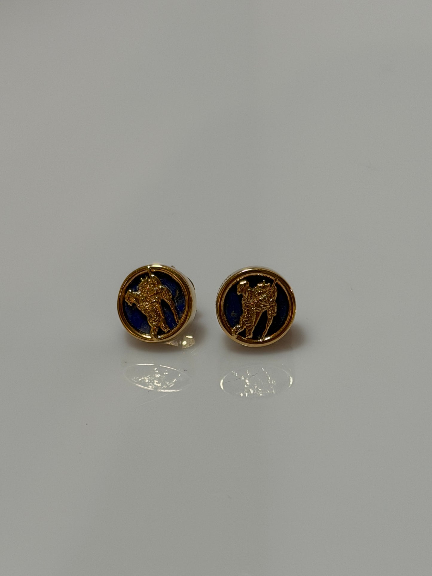 Burberry Knight Coin Gold Tone Stud Earrings