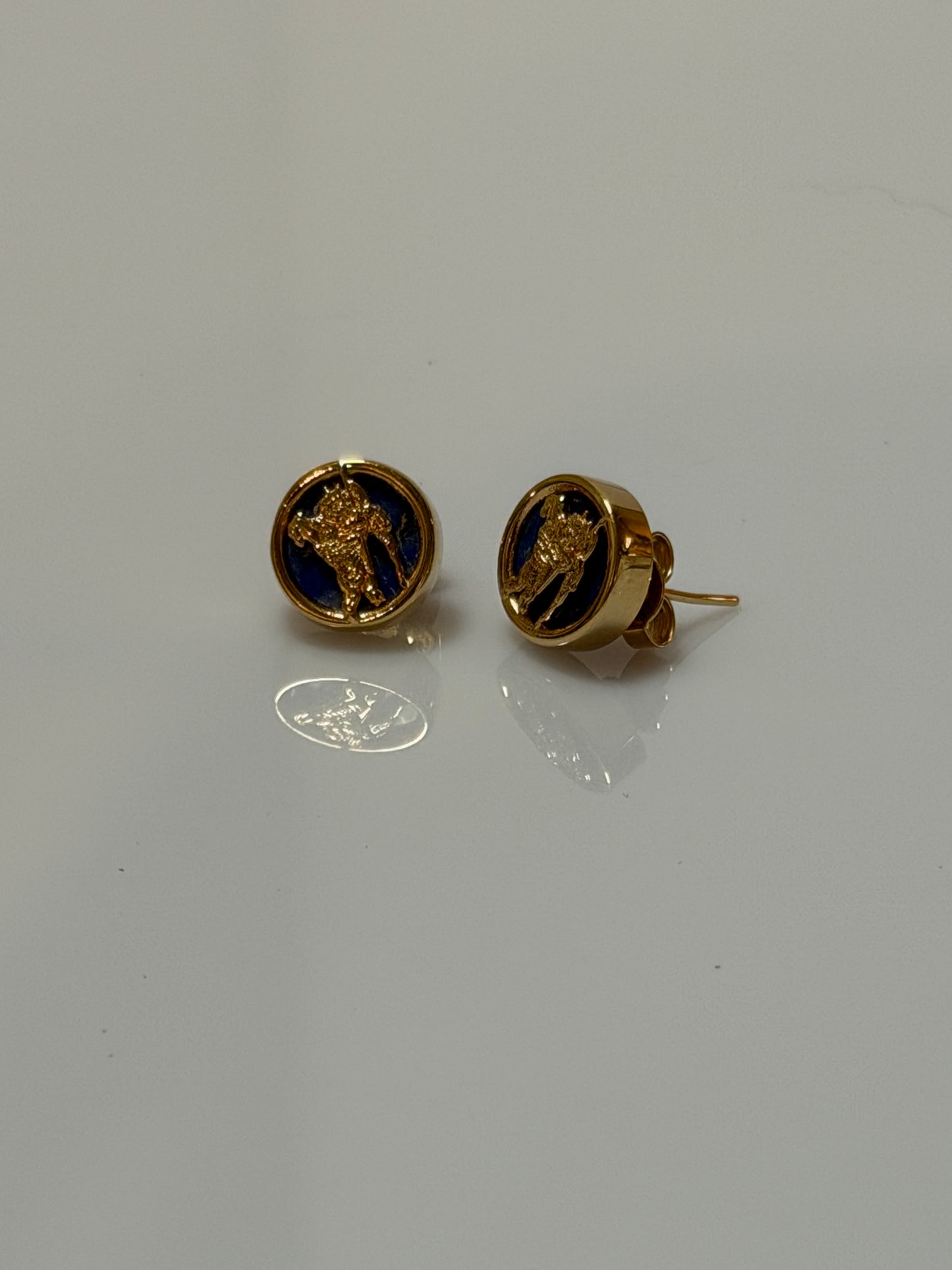 Burberry Knight Coin Gold Tone Stud Earrings