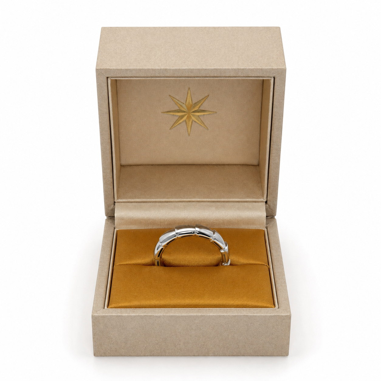 Bvlgari Serpenti Viper Band in 18k White Gold Size 62/US 10