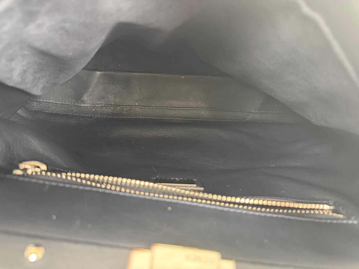 Fendi Peakaboo Wave Handbag Leather Blue