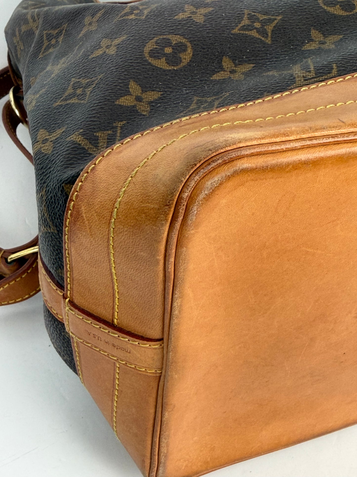 Louis Vuitton Noe PM Bucket Bag in Brown LV Monogram Coated Canvas 1999 YS