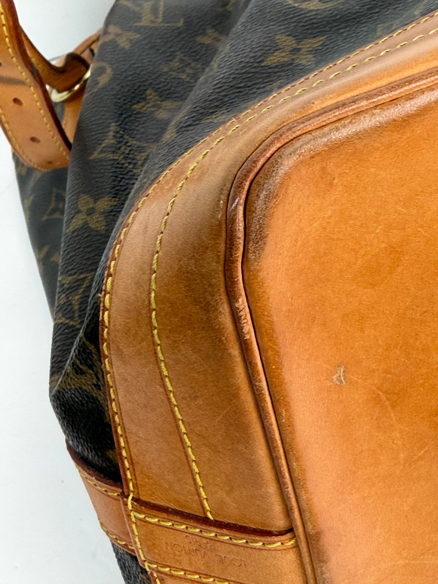 Louis Vuitton Noe PM Bucket Bag in Brown LV Monogram Coated Canvas 1999 YS