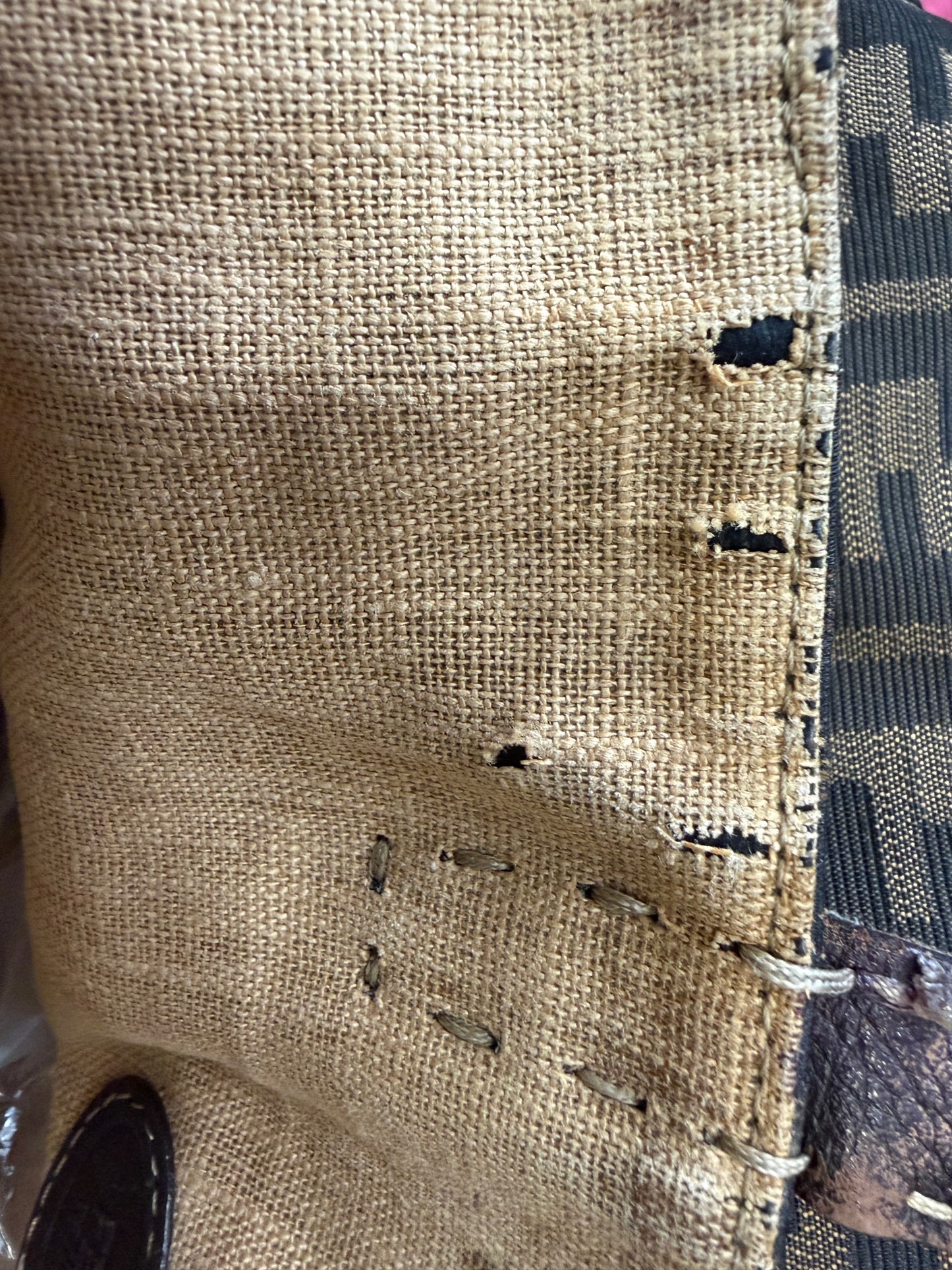 Fendi Tobacco Shopping Tote Bag in Zucca Monogram Brown Canvas YS09
