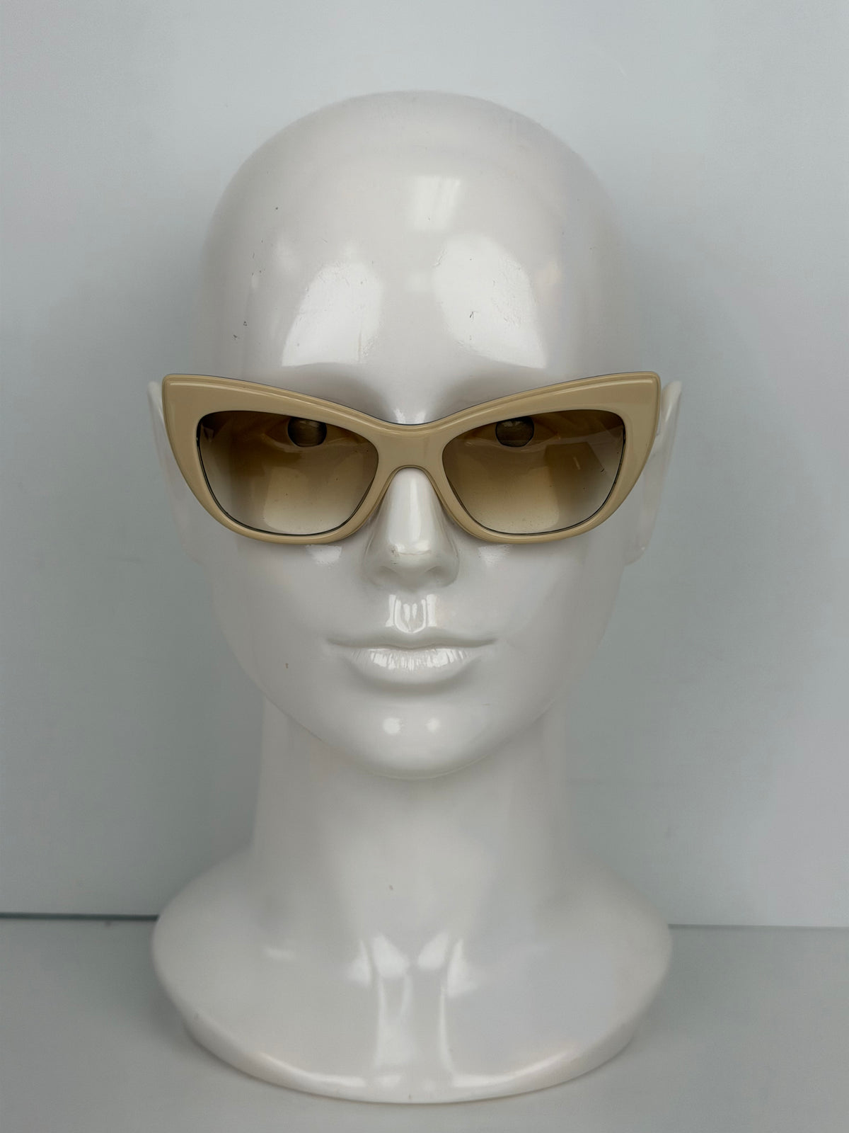 Dolce & Gabbana DG4417 Cat-Eye Sunglasses in Beige Frame with Brown Gradient Lenses YK4