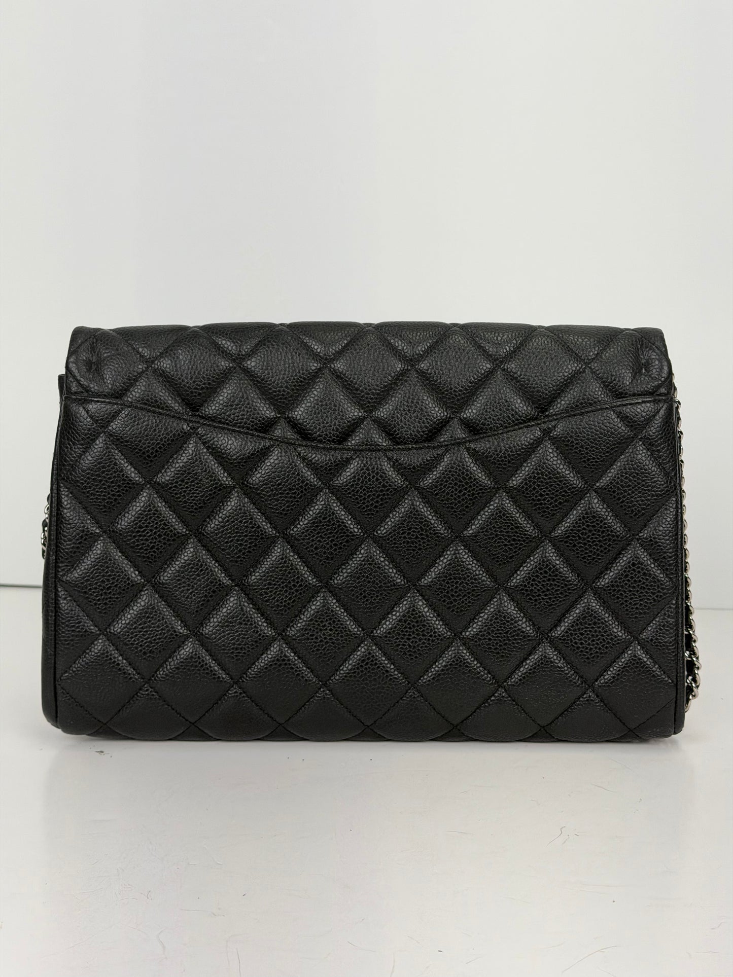 Chanel Black Caviar Quilted Wallet on Chain YC3