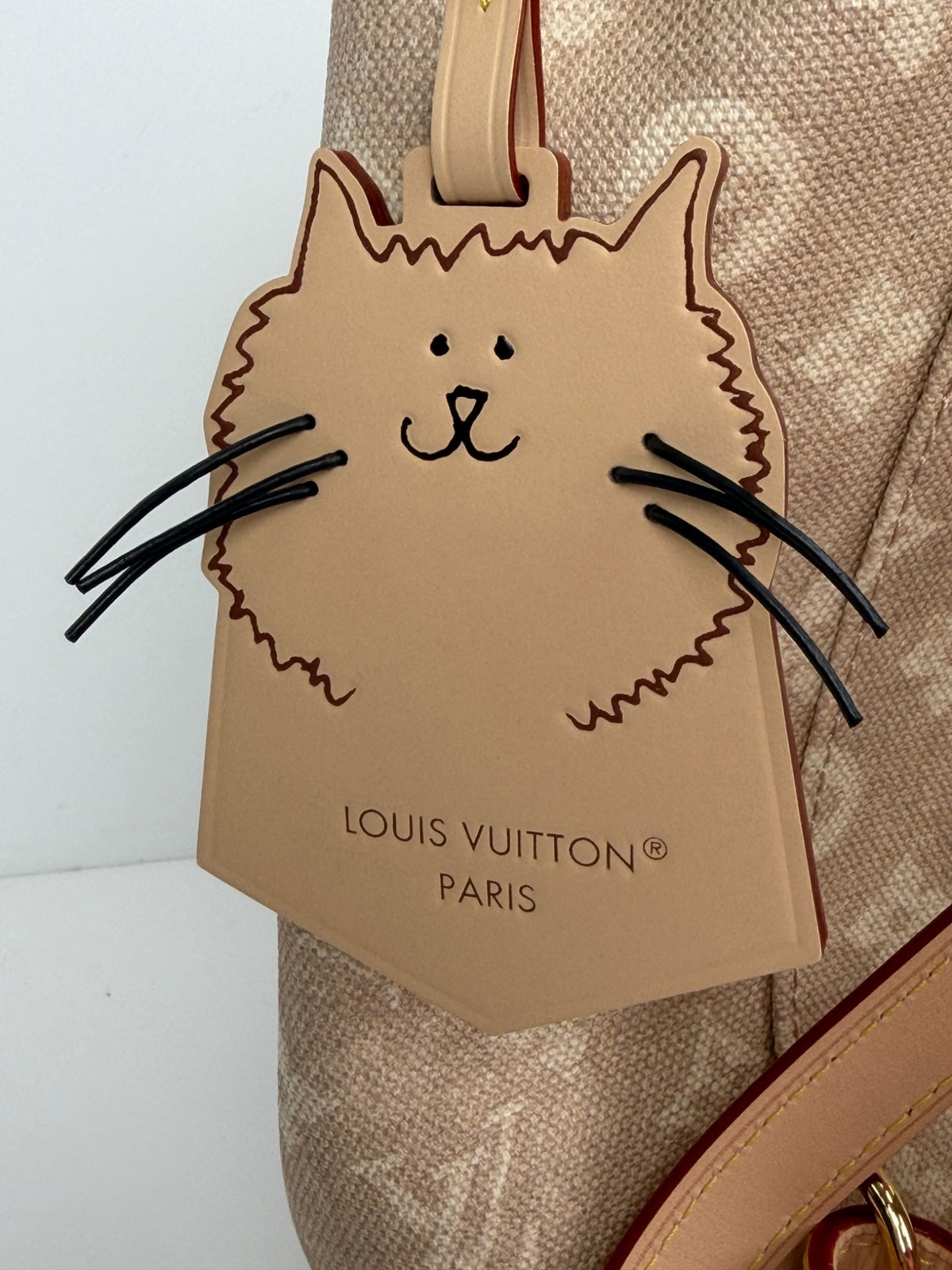 Louis Vuitton Grace Coddington Monogram Mini Lin Backpack with Cat Charm NFC YC8