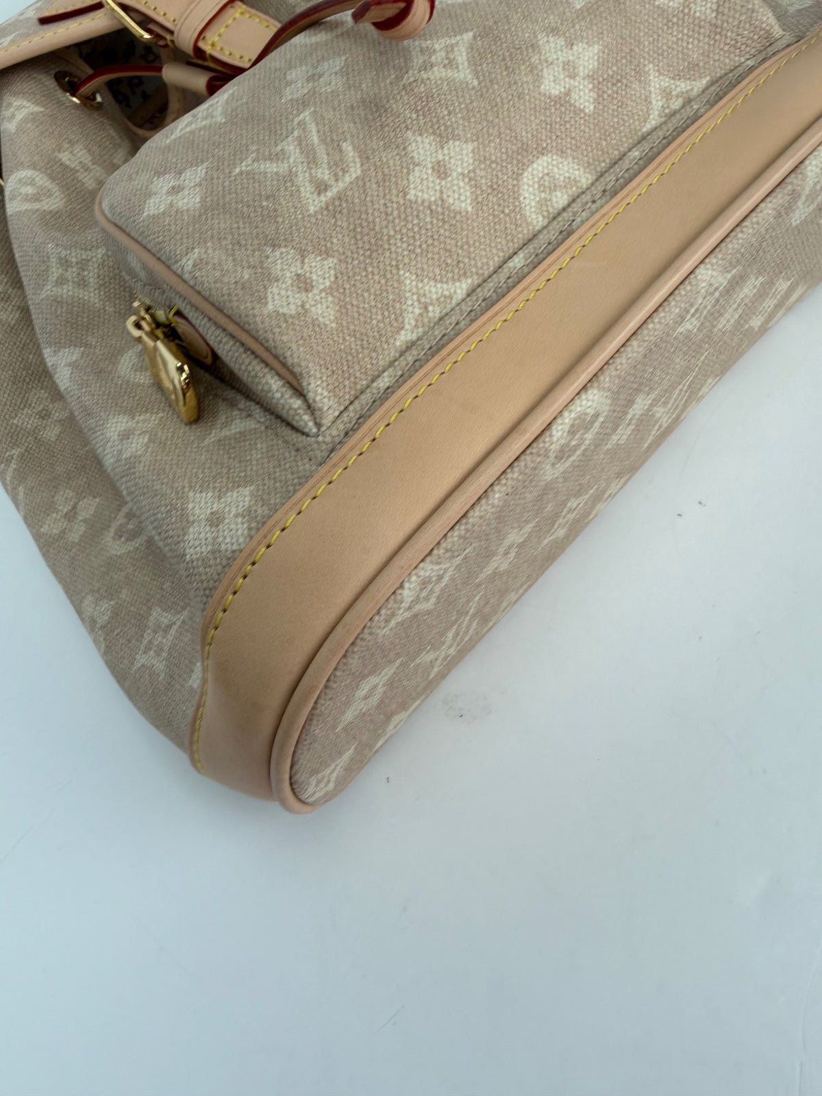 Louis Vuitton Grace Coddington Monogram Mini Lin Backpack with Cat Charm NFC YC8