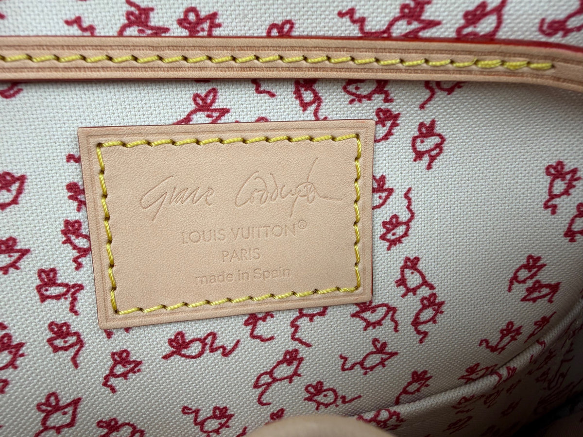 Louis Vuitton Grace Coddington Monogram Mini Lin Backpack with Cat Charm NFC YC8