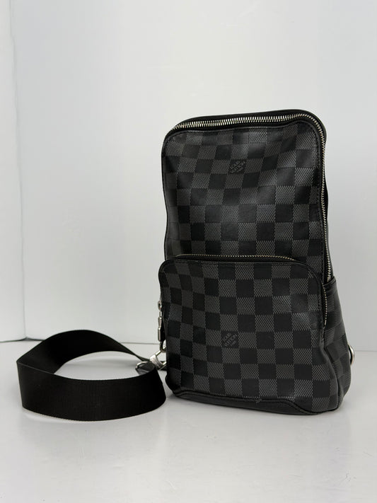 Louis Vuitton Avenue Sling Bag in Damier Graphite Coated Canvas YS01