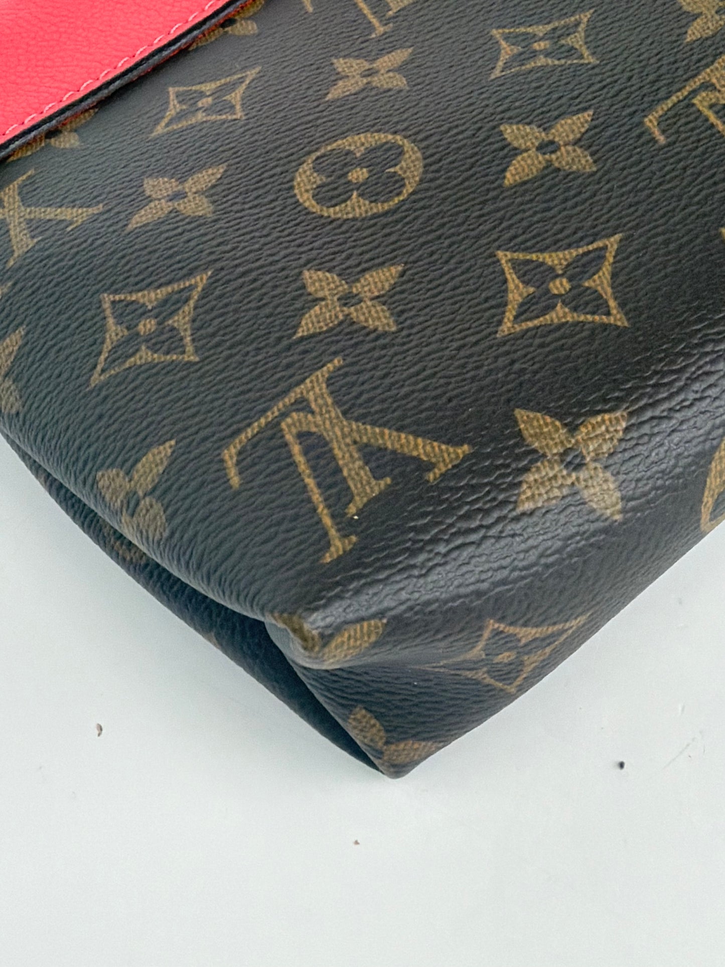 Louis Vuitton Monogram Pallas Chain Bag in Cherry Red Leather 2014 YC1