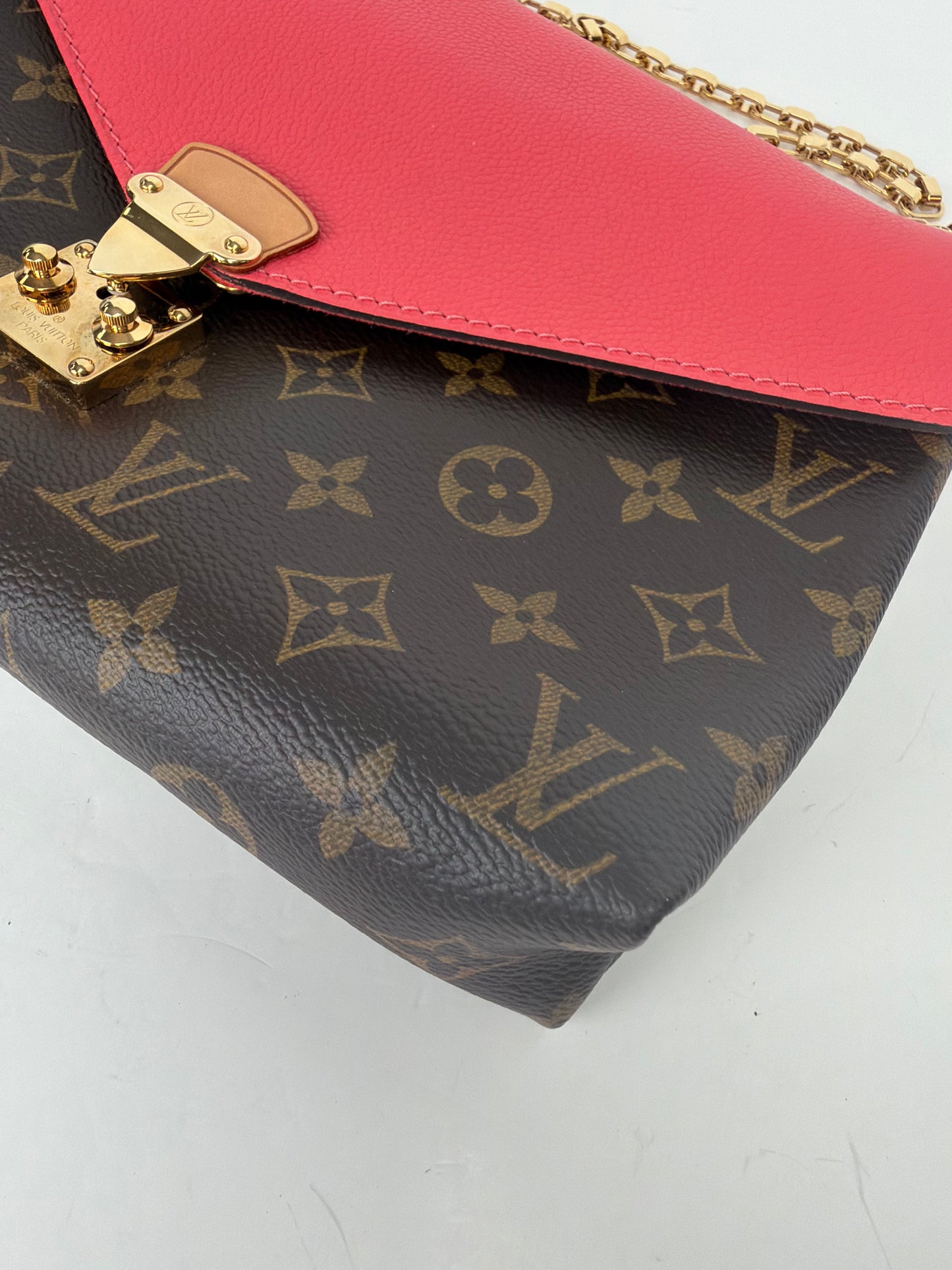 Louis Vuitton Monogram Pallas Chain Bag in Cherry Red Leather 2014 YC1