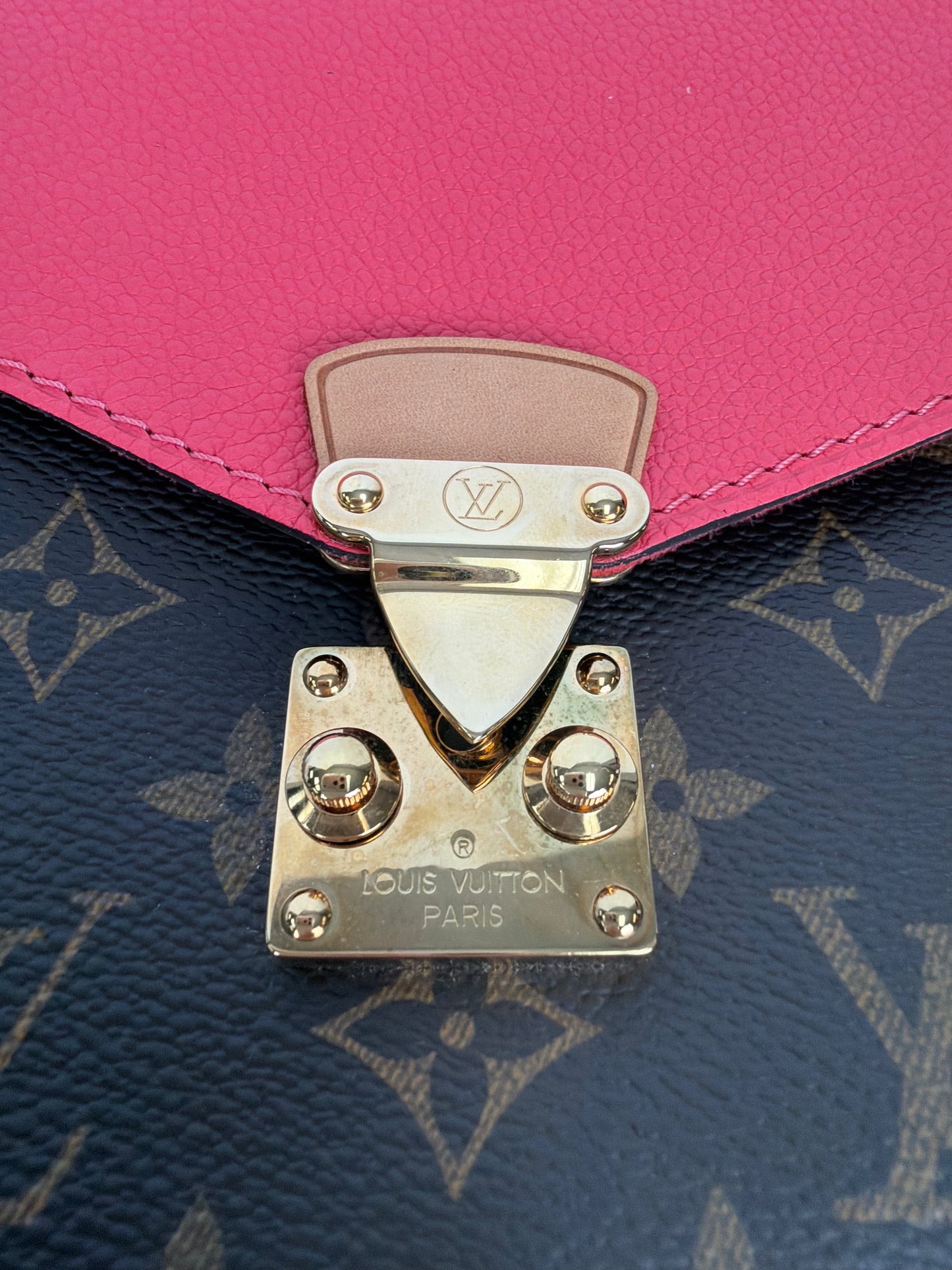 Louis Vuitton Monogram Pallas Chain Bag in Cherry Red Leather 2014 YC1