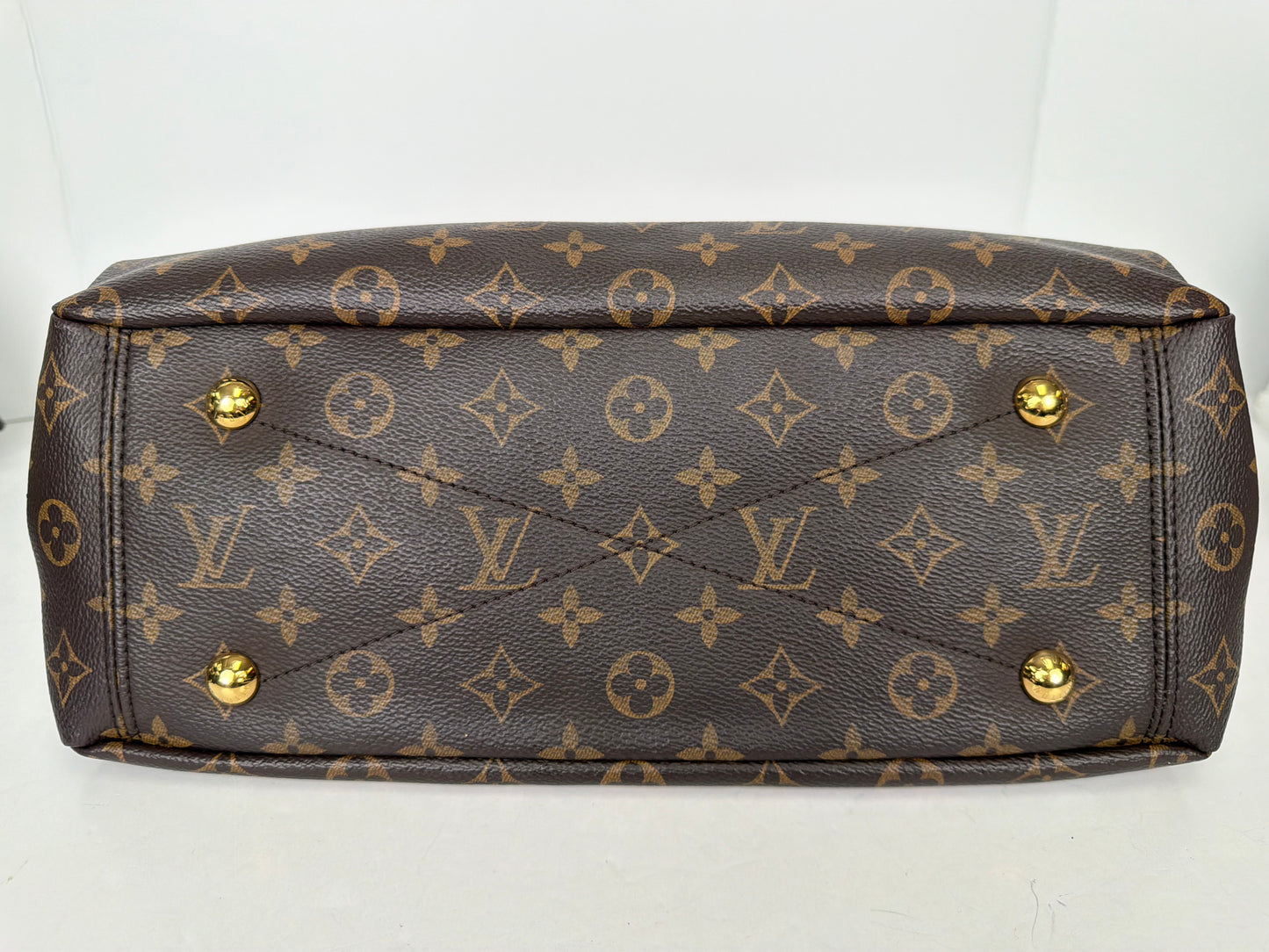 Louis Vuitton Monogram Pallas MM Tote Bag in Cerise Red Leather YC1 L10