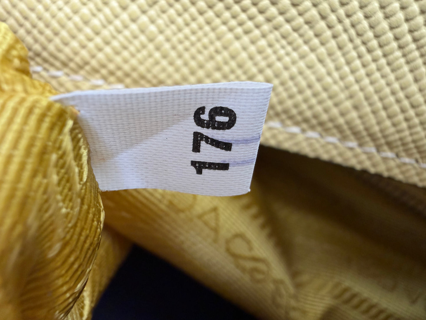Prada Saffiano Cuir Large Double Tote Bag in Yellow Saffiano Cuir Leather YU2