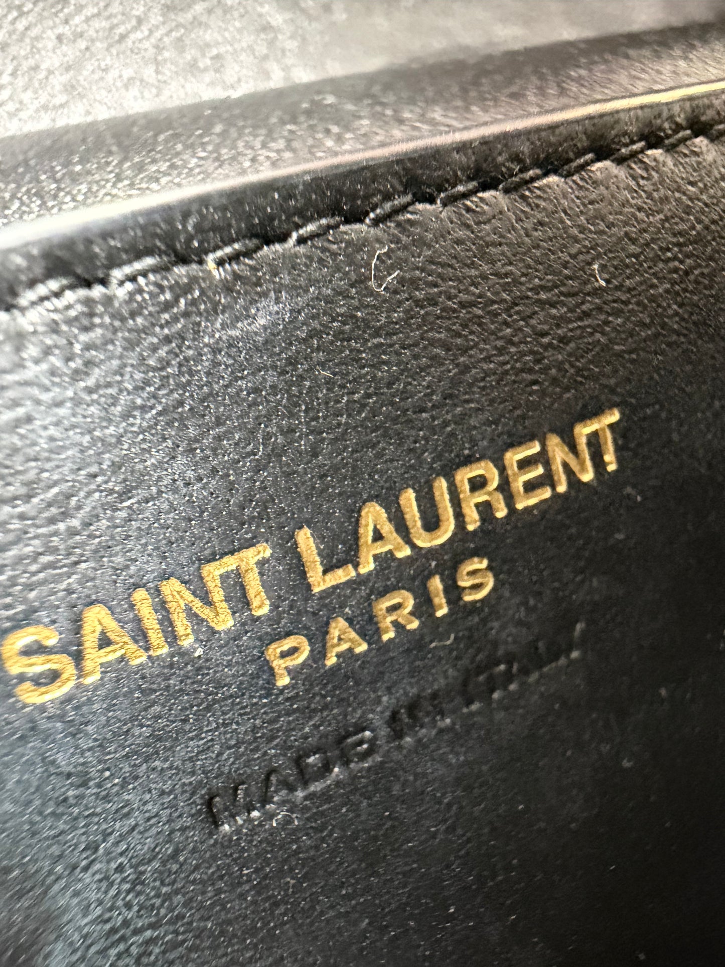 Saint Laurent Quilted Mini Gaby Vanity Case in Dark Toffee YS13