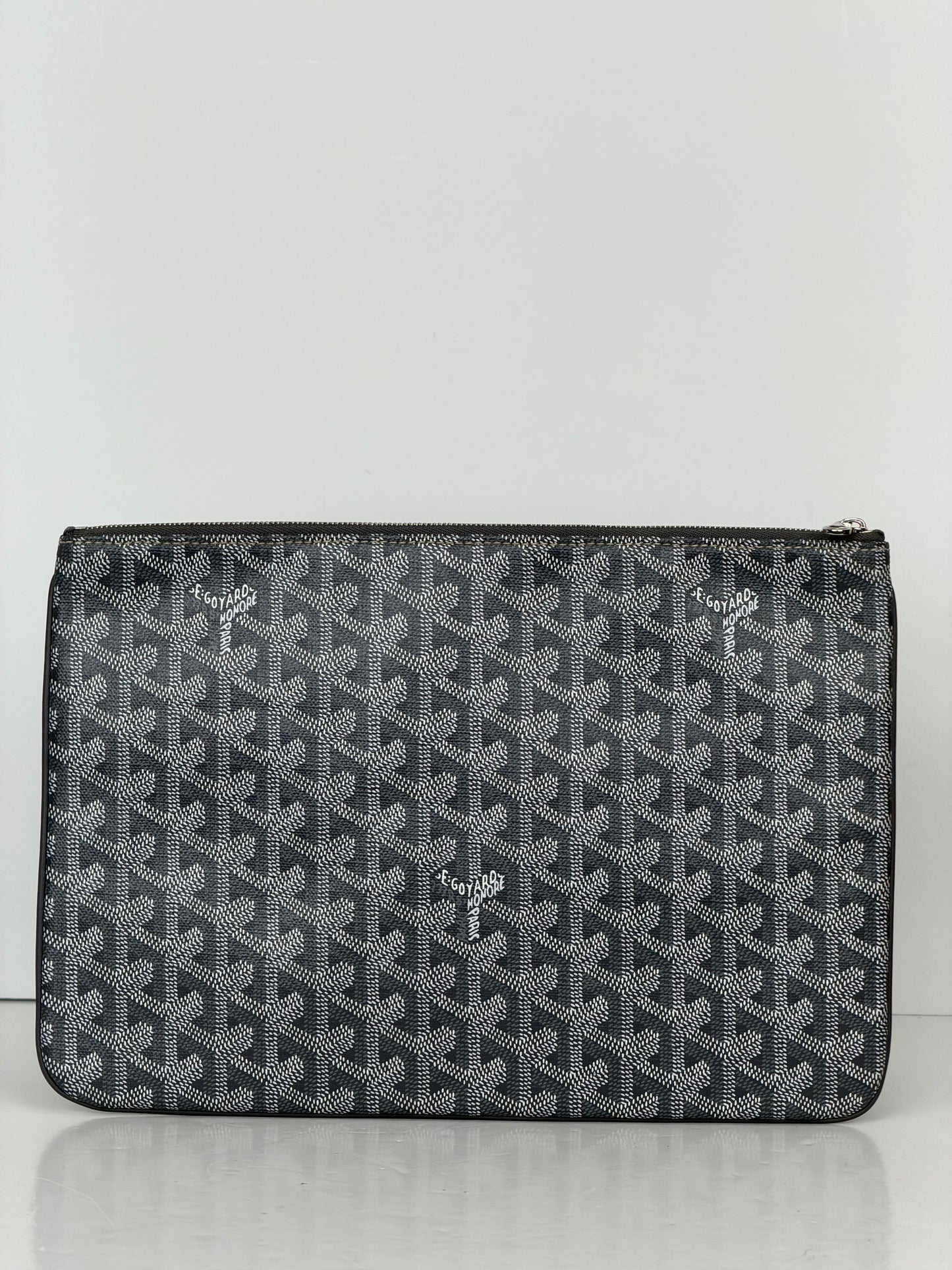 Goyard Senat MM Pouch in Black Goyardine Canvas YS21