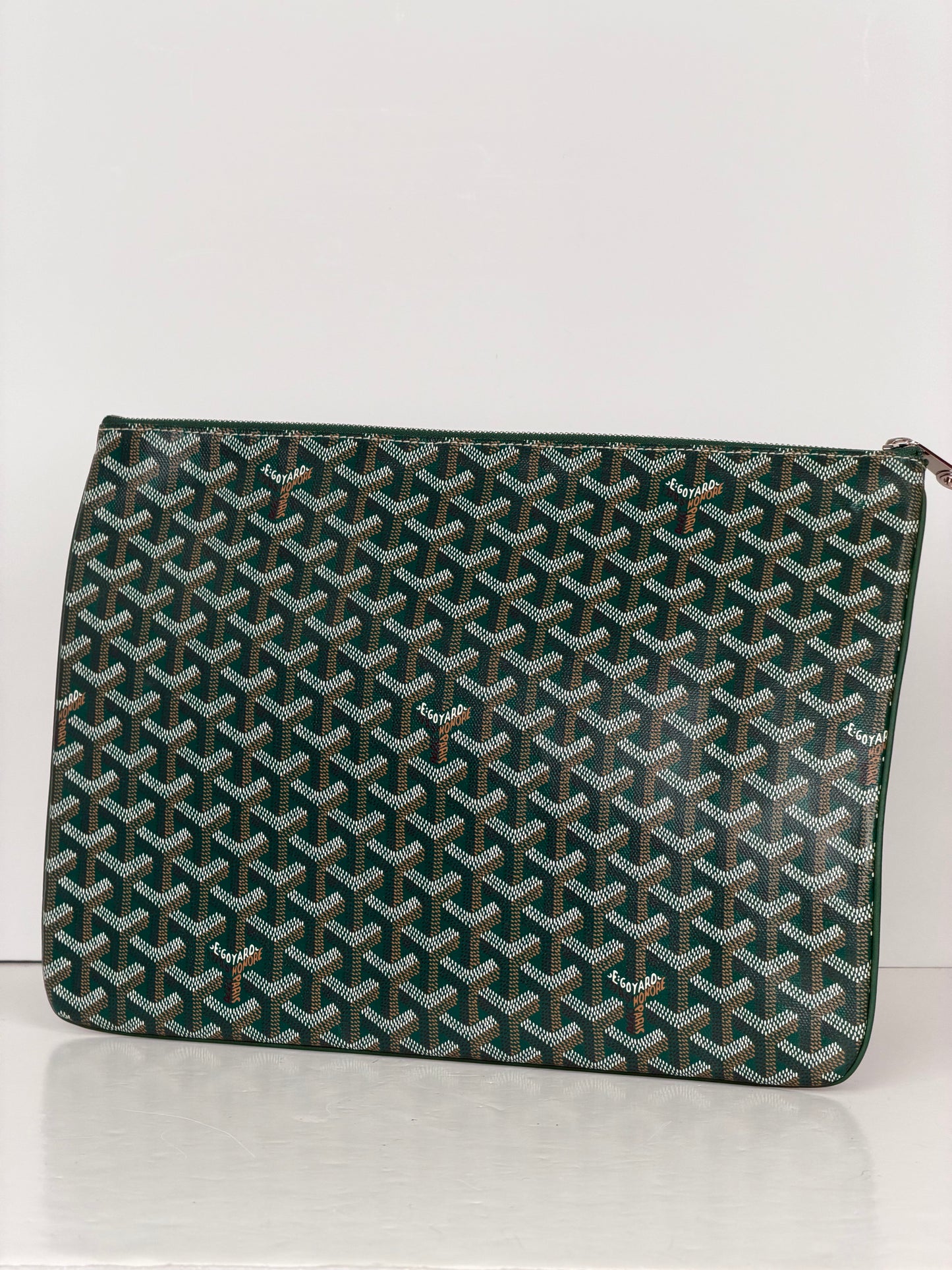 Goyard Senat MGM Pouch in Green Goyardine Canvas YS21