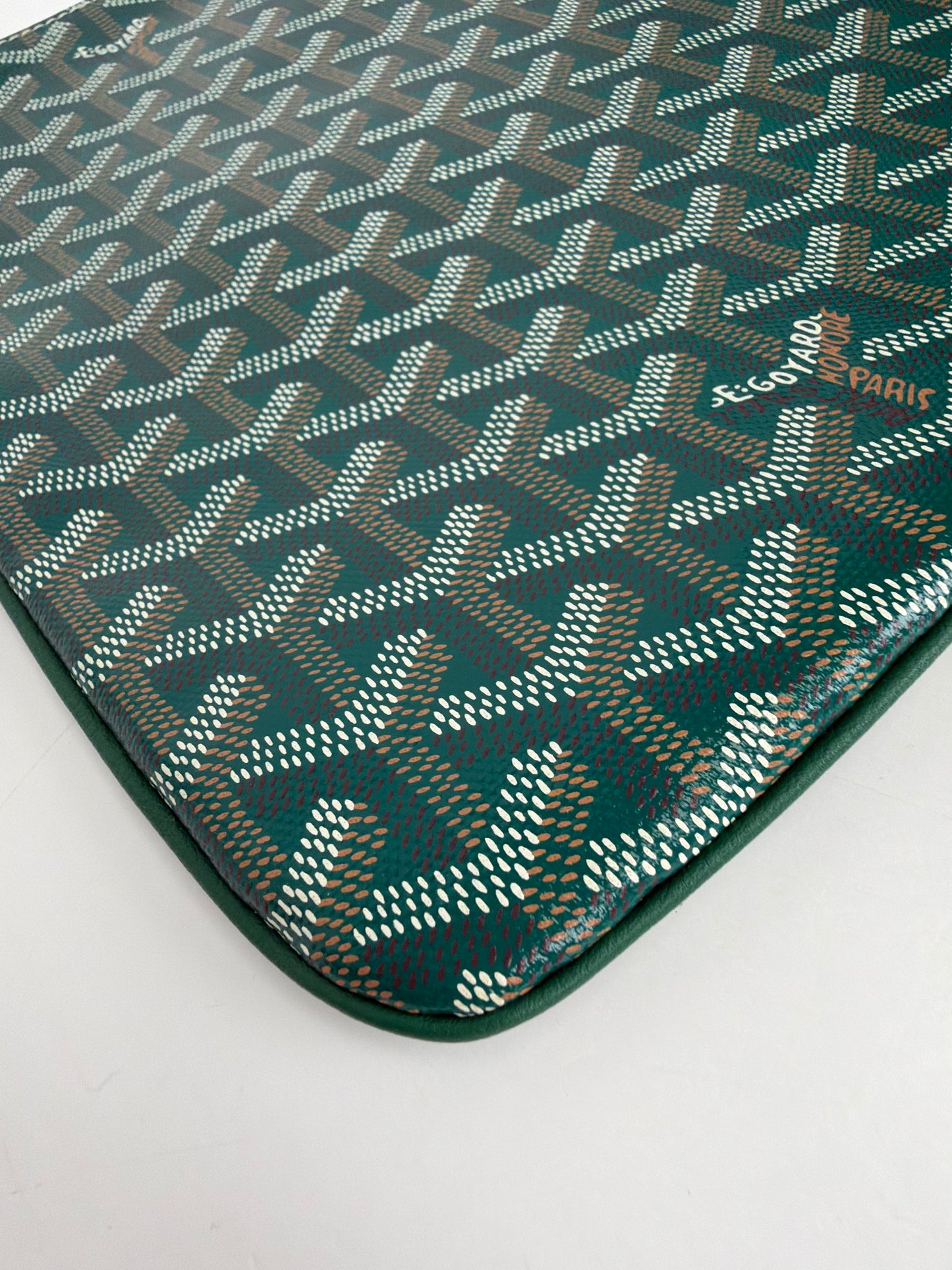 Goyard Senat MGM Pouch in Green Goyardine Canvas YS21