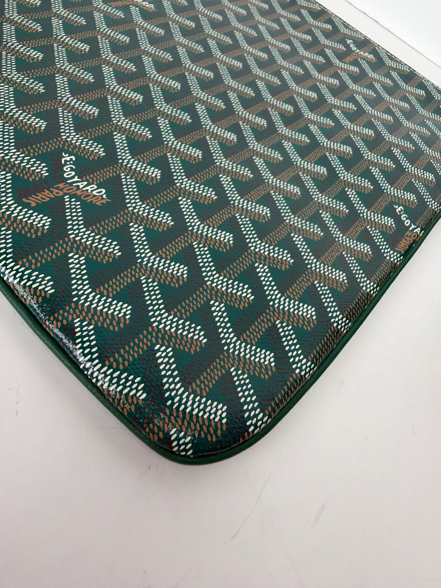 Goyard Senat MGM Pouch in Green Goyardine Canvas YS21