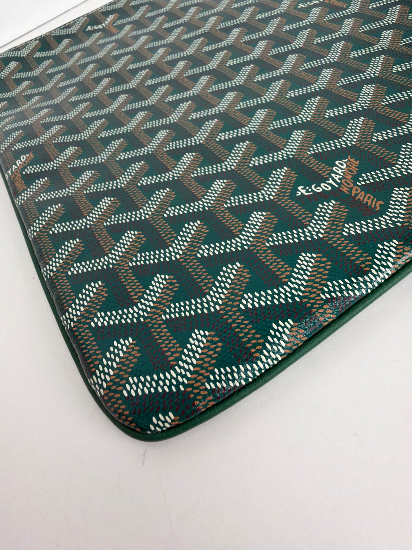 Goyard Senat MGM Pouch in Green Goyardine Canvas YS21